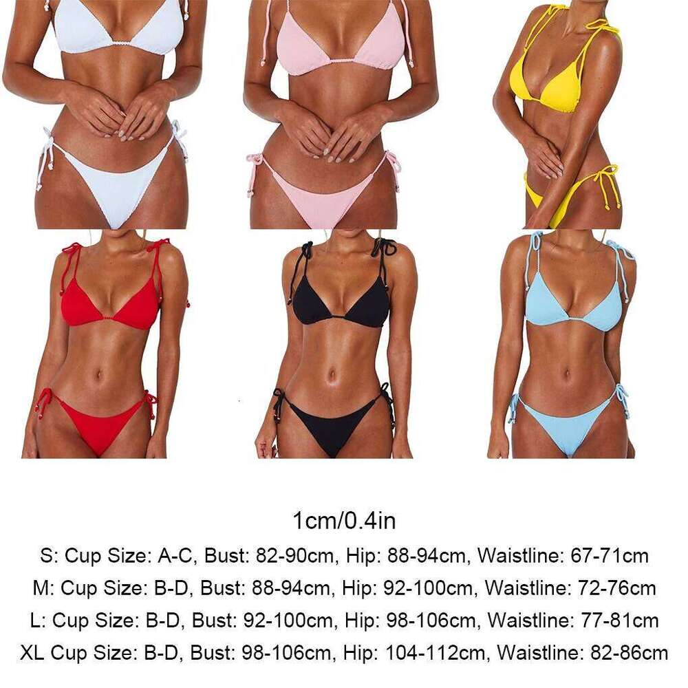 2pcs/set Bikini Breathable Swimwear Swimming Suit Beach Wear Black XJ260206