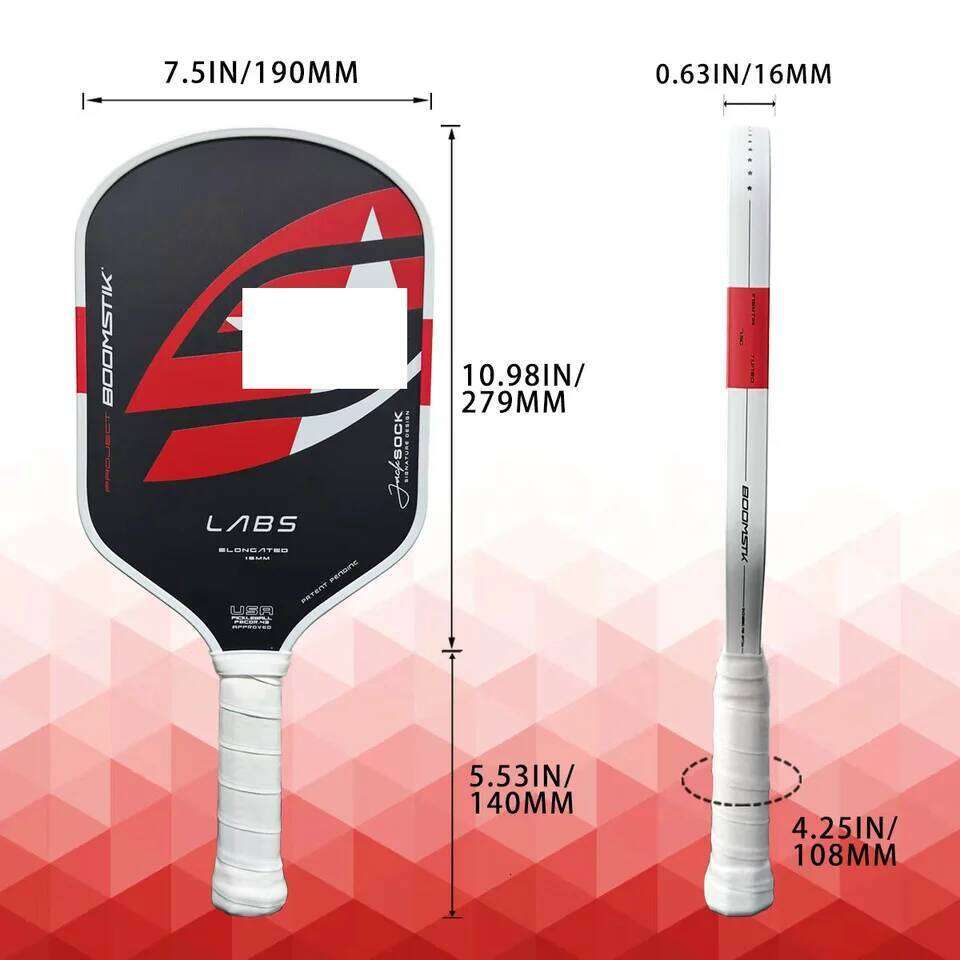 LABS ject Boomstk Elongated 16mm Boom Core Racket Pure Foam Pickleball Paddle for Enhanced Game Performance 26L0309