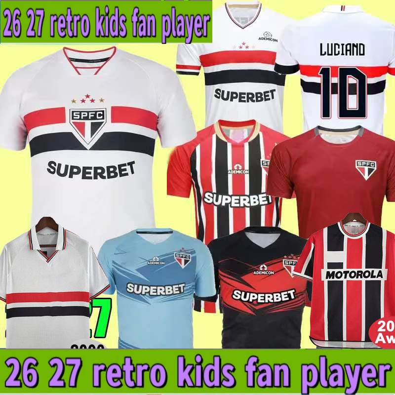 Sao Paulo Soccer Jerseys LUCAS JAMES PABLO MAIA GALOPPO LUCIANO 2026 CALLERI DAVID Football Shirts Men Training goalkeeper Women Kids Kits 2000 07 08 retro jersey