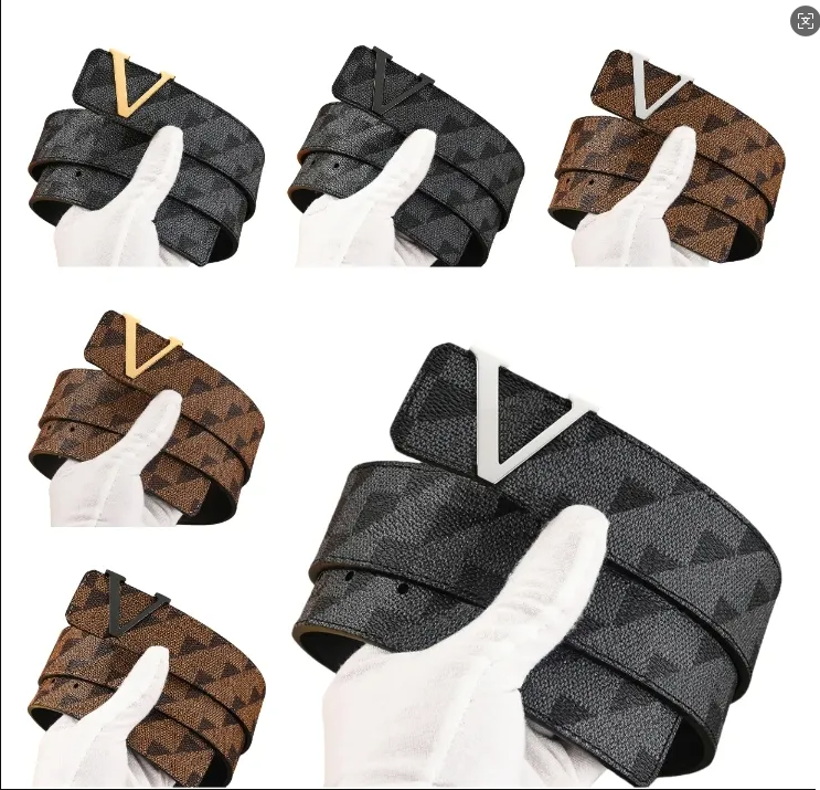 2024 Fashion Big buckle genuine leather Belt orange box Designer Belts men women high quality new mens Belts AA6