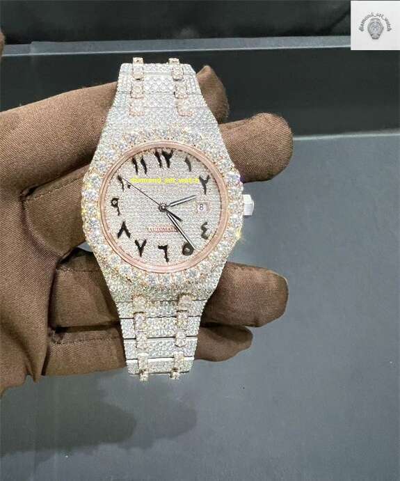 Hip-Hop VVS Moissanite Iced Out Automatic Watch, Unisex Luxury AAAA+ Certified, Free Shipping