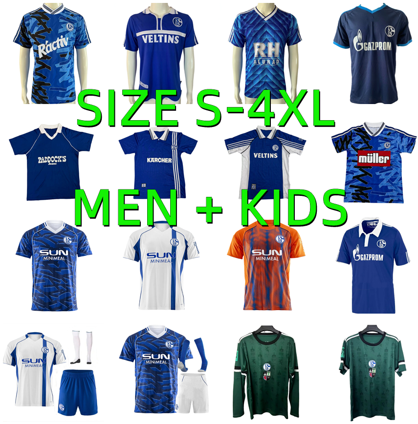 25 26 Schalke 04 Soccer Jerseys 1988 1989 2001 2002 2010 2011 Retro HOJLUND HEEKEREN MOHR DONKOR KALAS YOUNES AYDIN OUWEJAN 2025 2026 LATZA Men kids kit Football Shirt