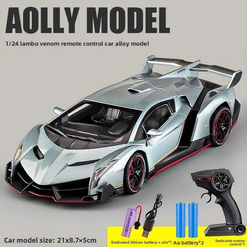 RC Alloy Drift Racing 1:24 Scale - Remote Control Stunt Toy Car Model Collection Gift for Boys C260306