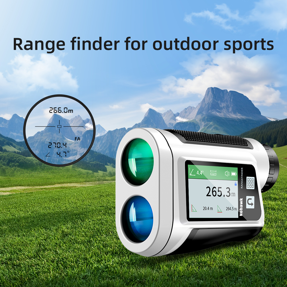 1000M Golf Laser Rangefinder with Multi Functional 10 Modes Voice-Announced Side Screen Golf Mode for Golfing or Hunting