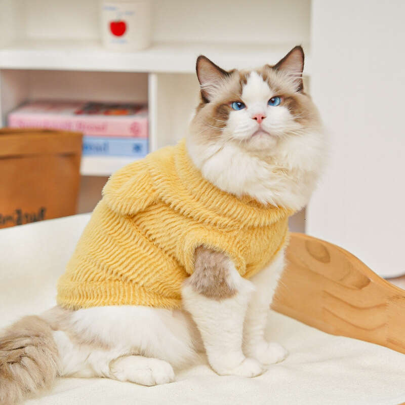 Famous brand Autumn Winter Pet Faux Mink Fur Cat Dog Clothes Accessories Hooded Vest Teddy Bichon Corgi French Bulldog pupakaIK