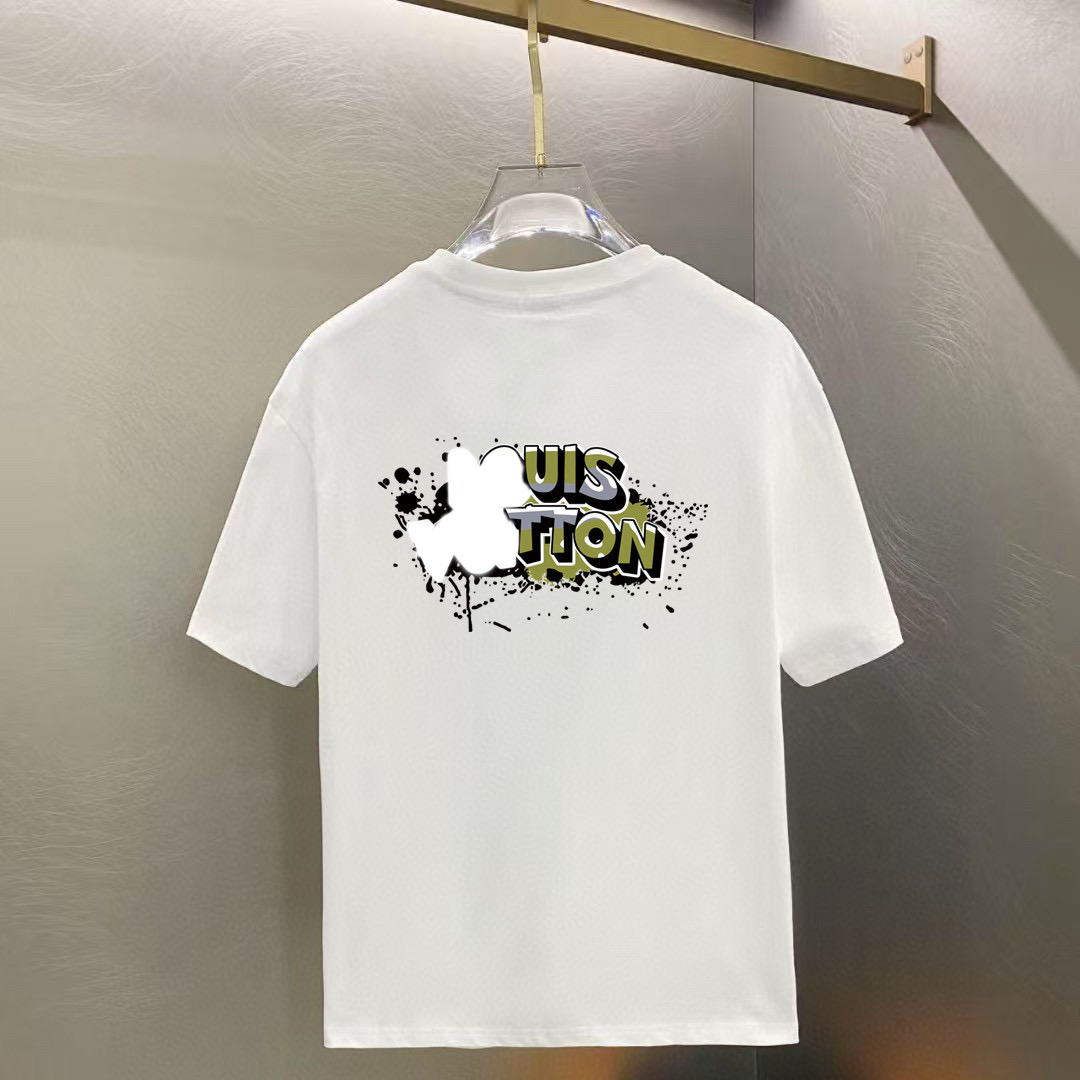 Designer Brand leisure Tees T Shirts Top Quality Pure Cotton Short Sleeve Shirt Simple Letter Printed Summer Casual Men Clothing