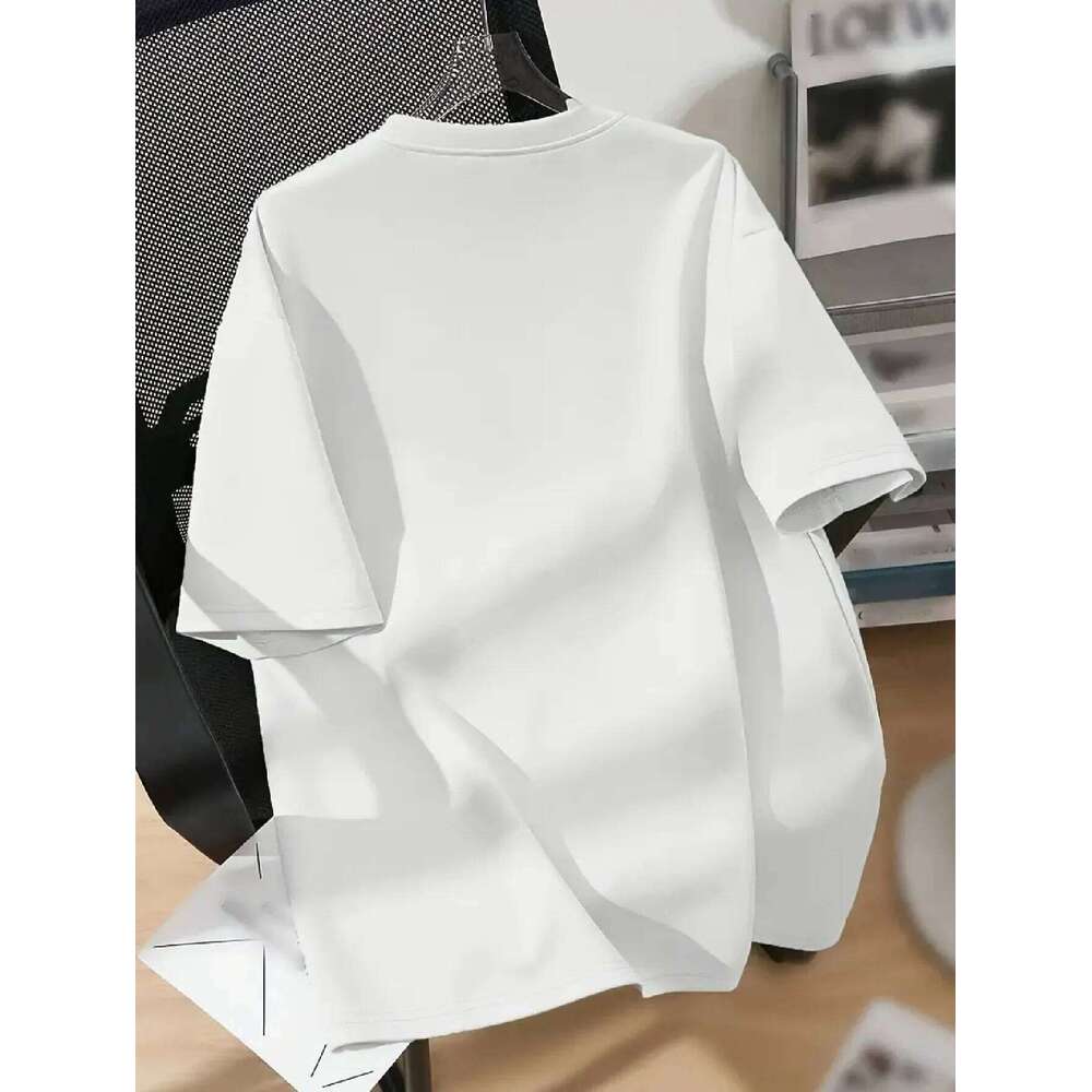 Simple Bear Print Short-sleeved T-shirt Casual Versatile Style Suitable for Women's Daily and Outing Wear XJ260306