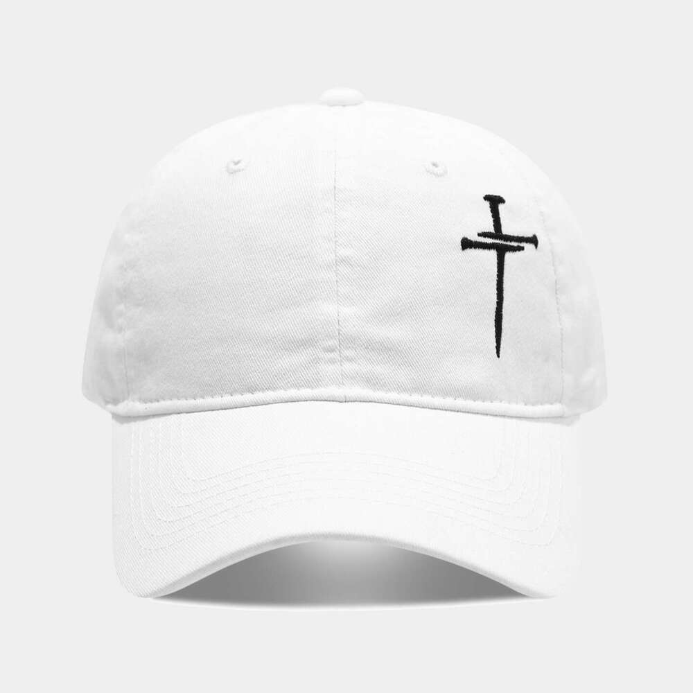 Cross-stitch hat for men/women Embroidered cross baseball cap Fun and adjustable Soft-top Accessory for City Walk & Coffee Date