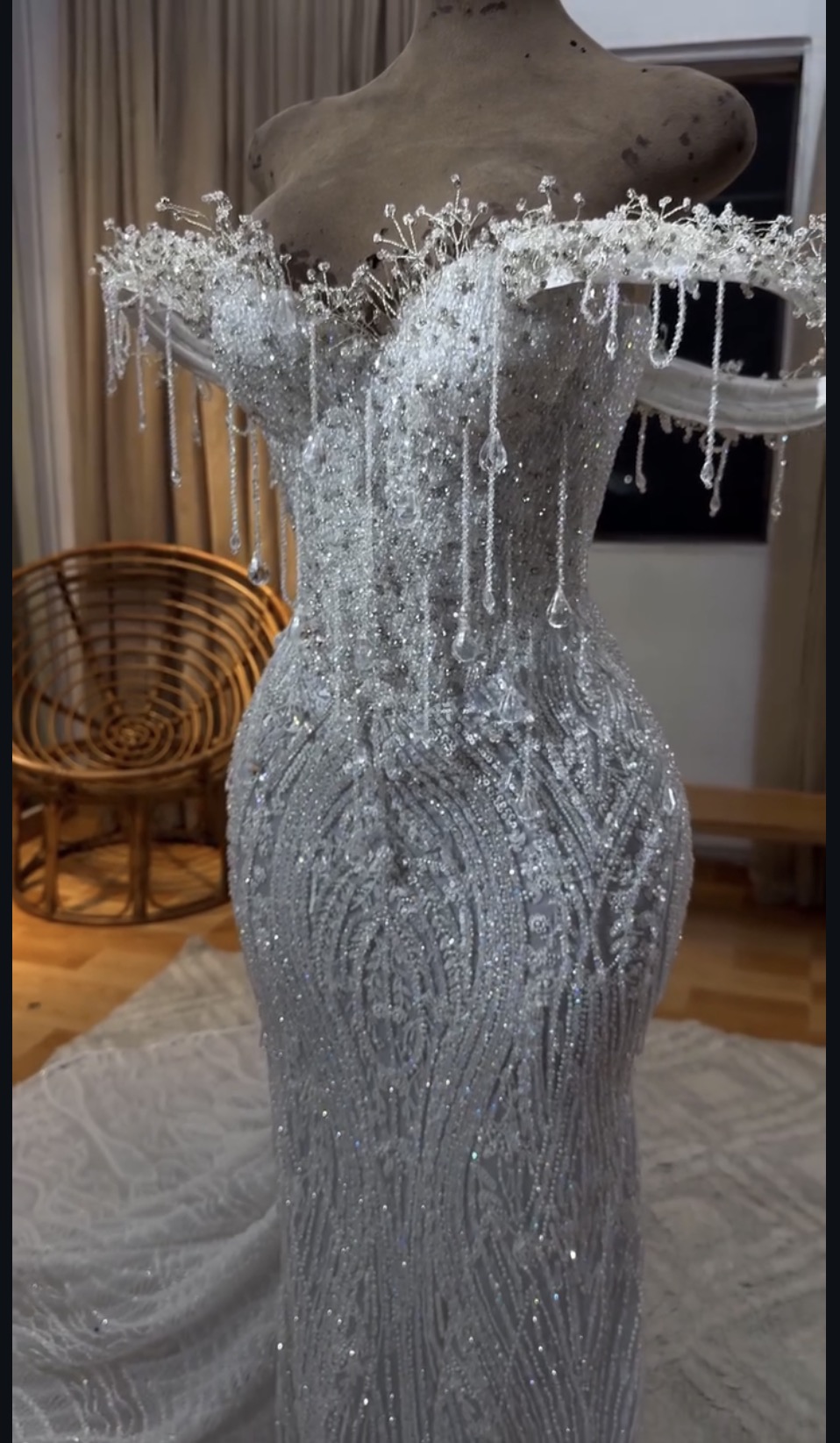 2K26 Ivory 2026 Mermaid Prom Dress Crystals Beaded Sweetheart Sequined Evening Birthday Party Formal Receiption Gowns Dresses Zj072 D0312