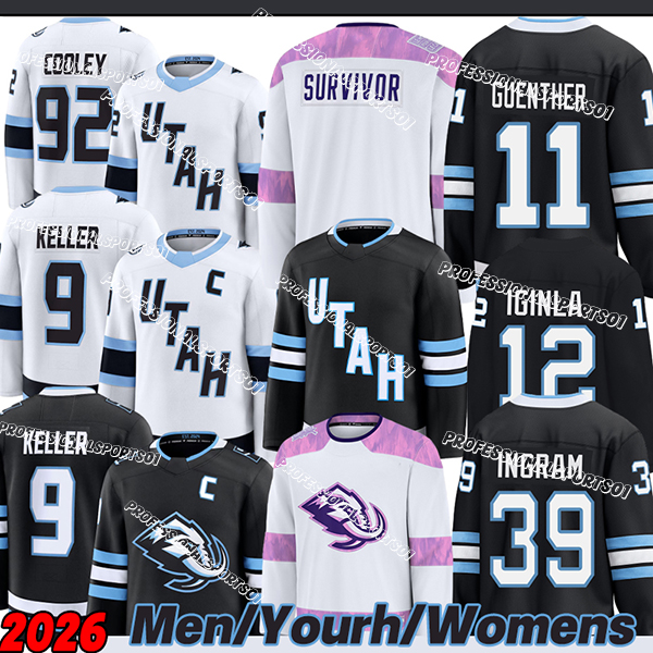 24/25 Utahs Hockey Club jersey Utahs Mammoth jersey #9 Clayton Keller jersey Tij Iginla Cole Beaudoin Nick Schmaltz Matias Maccelli Cooley jerseys 2026