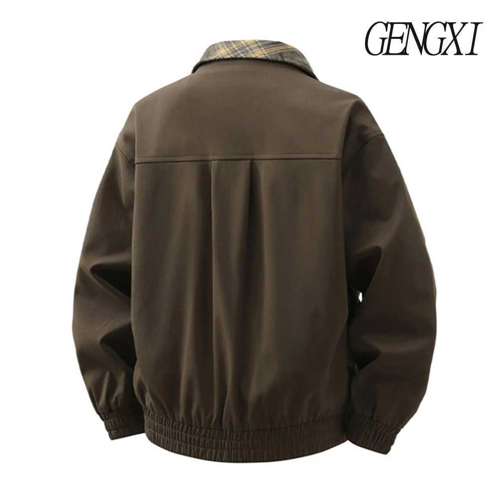 Fall New Arrival Fake Two-Piece Lapel Jacket High-Street Vintage Deconstructed Design Windbreaker Casual Fashion Mens Wear M260309
