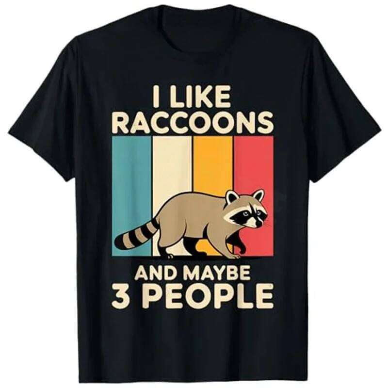 I Raccoons, and Maybe Three Other People Will Like Y2K Design Cute Raccoon Enthusiast T-shirts with Animal Prints.Y2K Top XJ260306