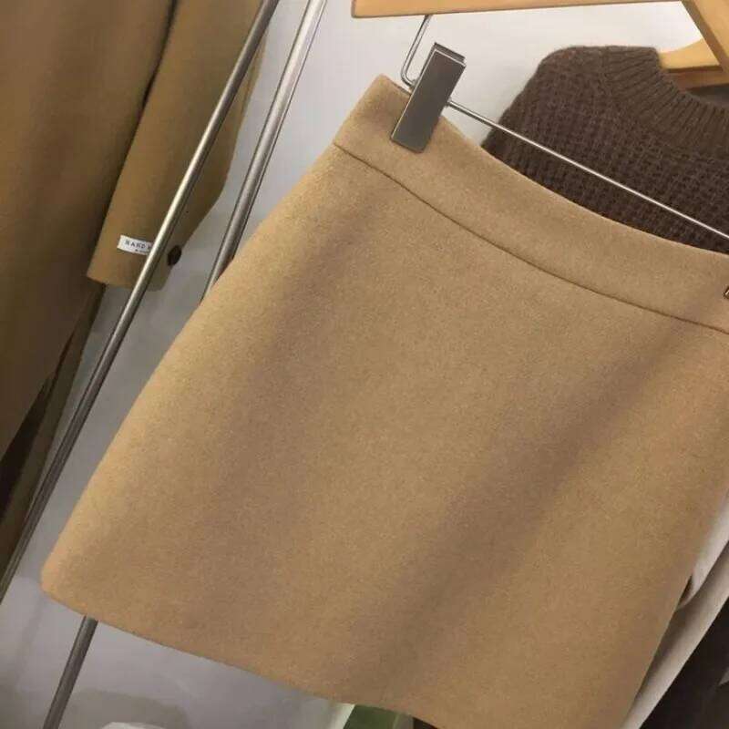 Skirts Women Simple 5XL Korean Fashion High Waist Ladies All-match Elegant Streetwear Button Y2k Skirt A-line Harajuku Chic Ins XJ260309