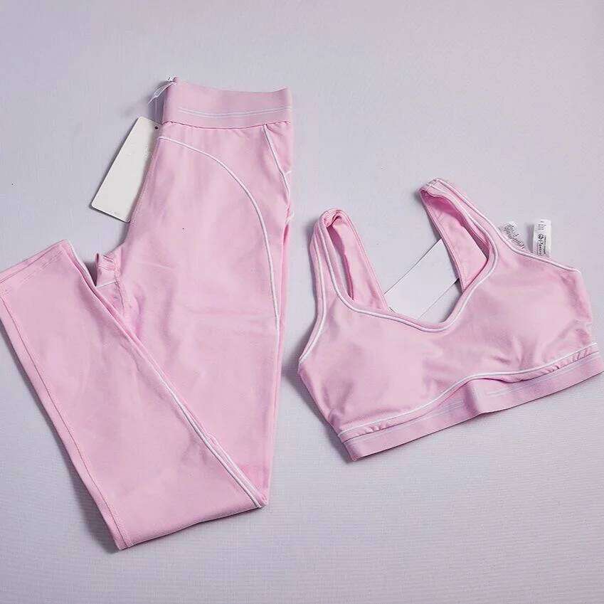 New Women S High Quality Fabric Yoga Breathable And Shockproof Sports Top Pants Set MAKOUFEI