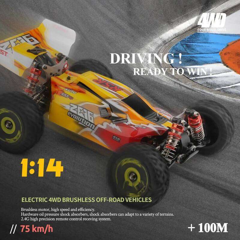 WLtoys 144001 144010 4WD RC 60KM/H 75KM/H High Speed Racing Car 2.4G Off-Road Drift Remote Control Vehicle Toys for Adults C260306