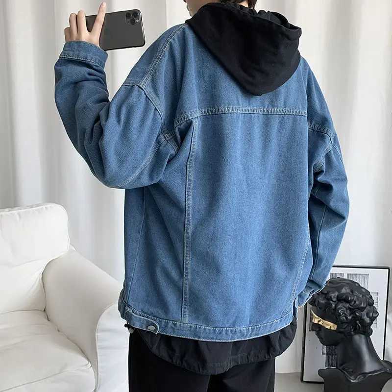 Denim Handsomet Autumn Mens Trendy Ins Versatile Loose Jacket Top M260309