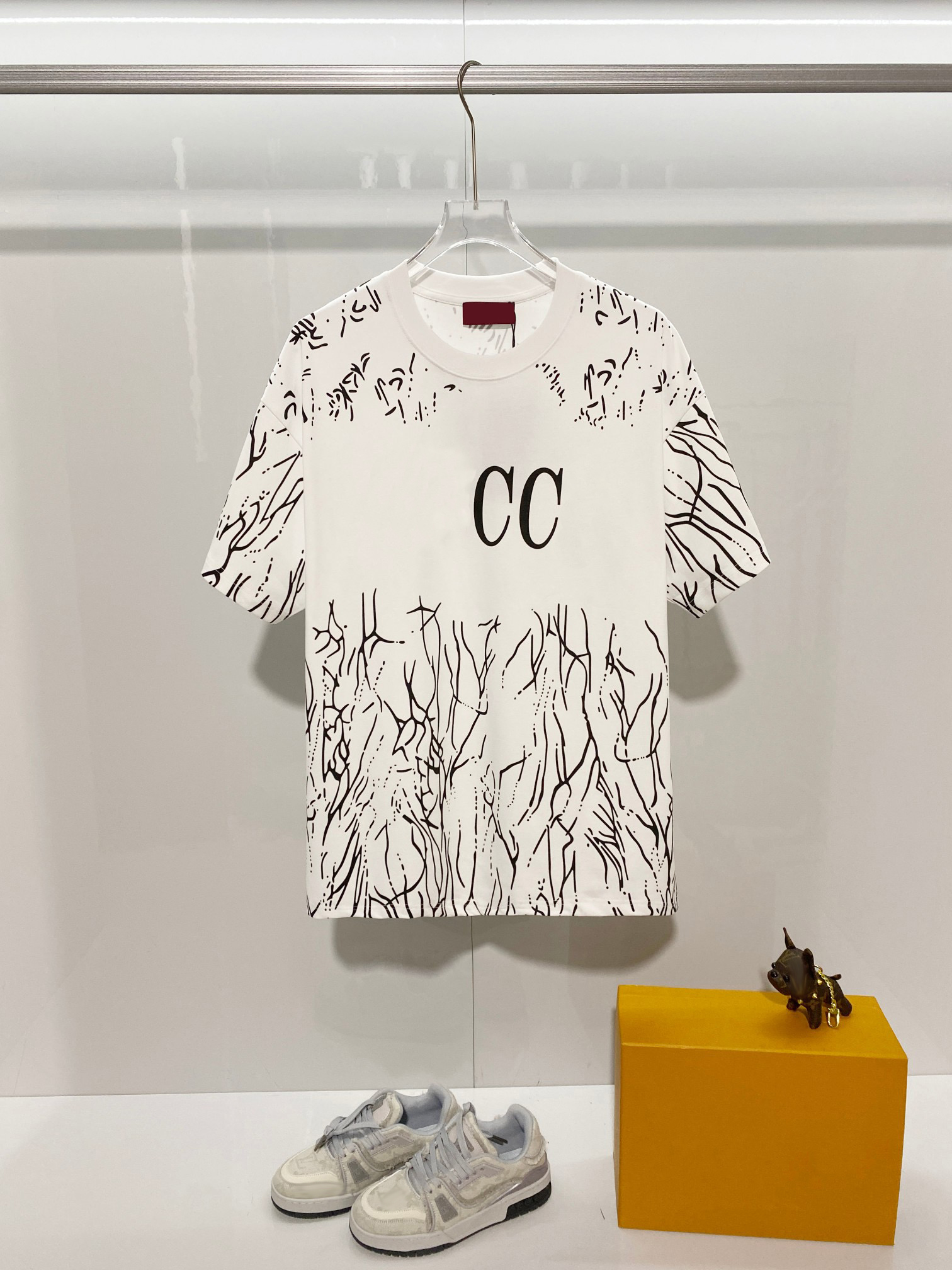 Men's Plus Tees & Polos Round neck embroidered and printed polar style summer wear with street pure cotton M set shorts tshirts set er22rf