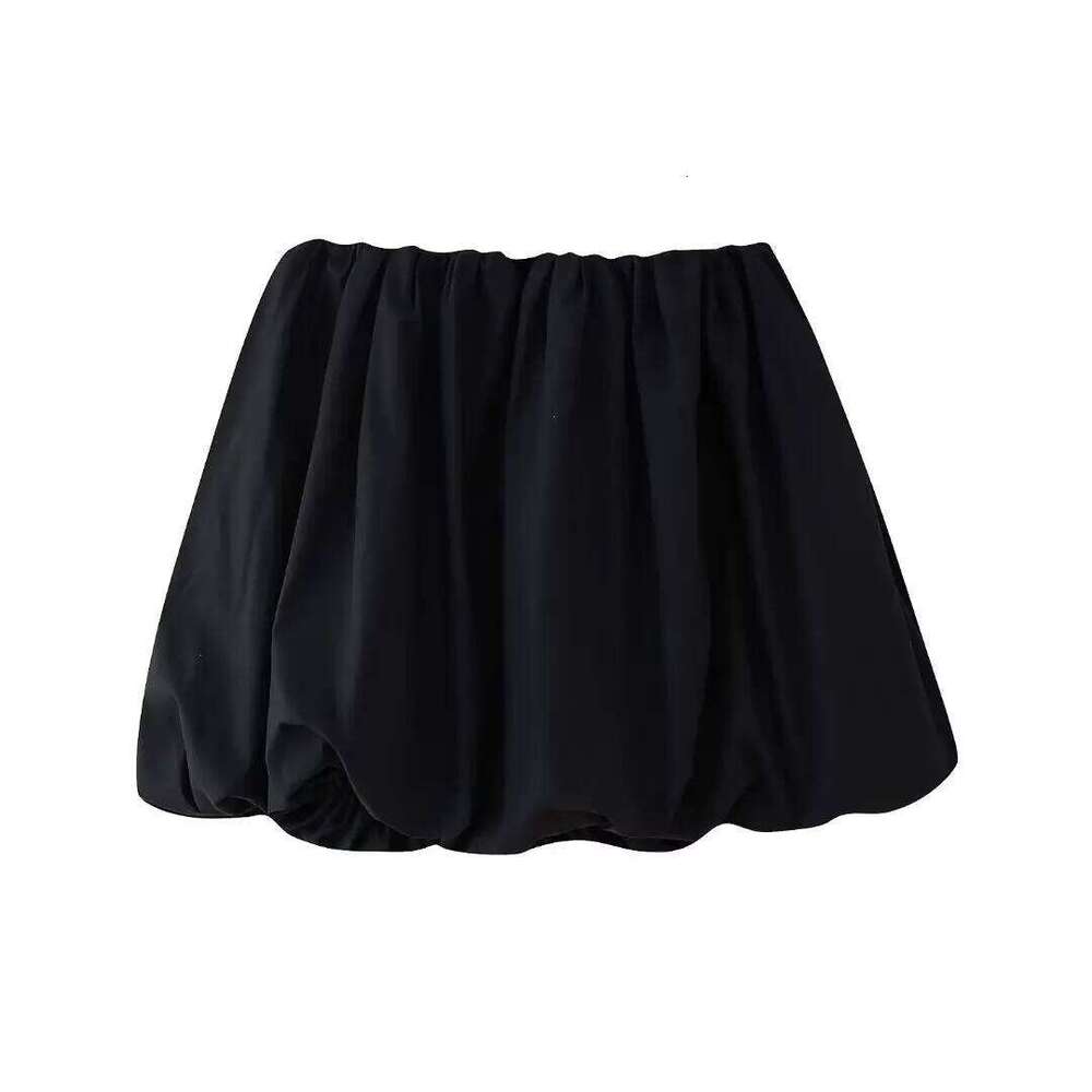 DUOPERI Women's Solid Mini Balloon Fashion High Elastic Waist Female Chic Lady Casual Y2K Short Skirt XJ260309