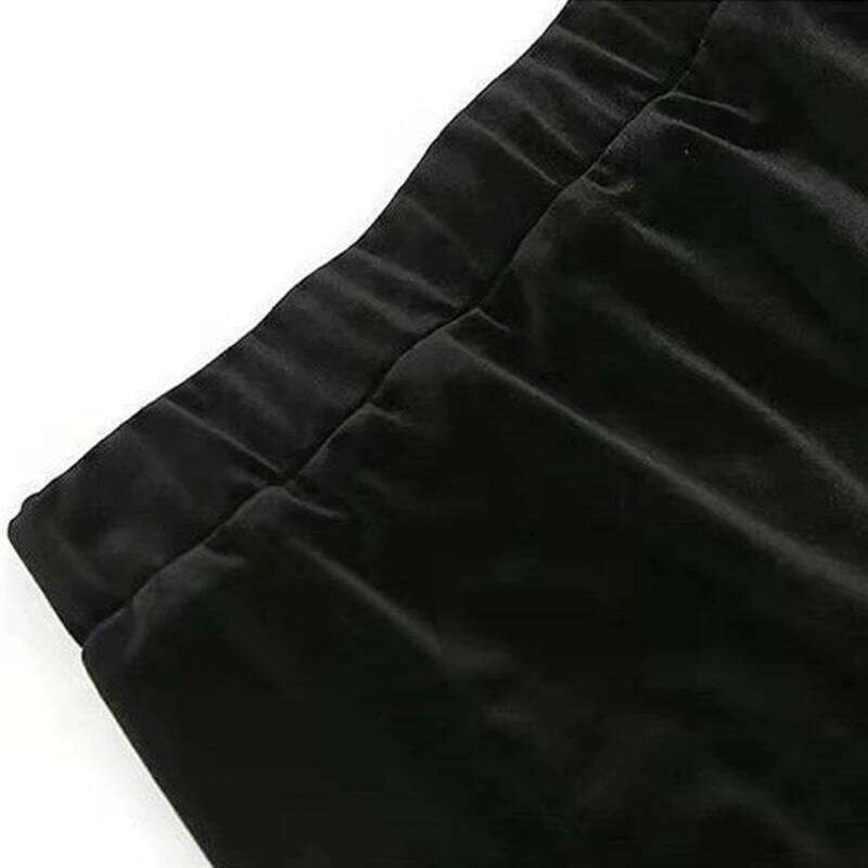 Casual A Line Velvet Mini Skirts Women 2025 Korean Fashion Y2k Clothes Slim Faldas High Waist Harajuku Shorts Black Micro Skirt XJ260309