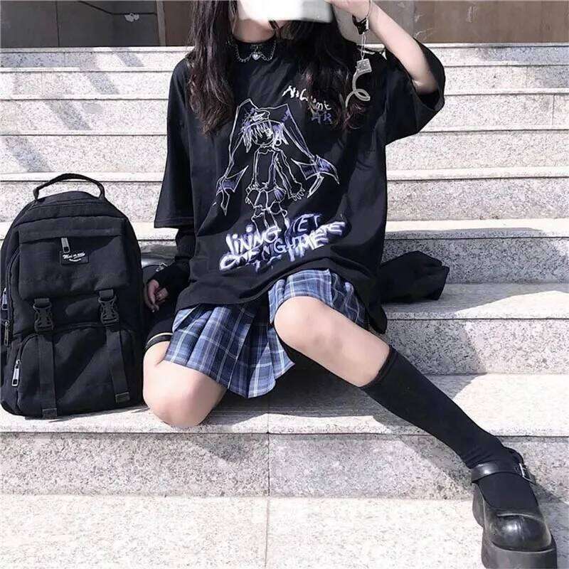 Y2K Pure Pleated Women's Cute College High Waist Blue Black Line Design Sense Jk Short Skirt Fresh Sweet Style XJ260309
