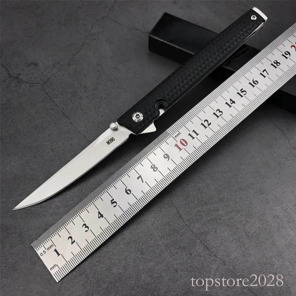Wholesale M390 Lightweight Folding 3.14 in Blade Black Nylon HandleOutdoor pocket knife Tactical EDC Pocket Knife Hunting Rescue Survival Tool 3300 53