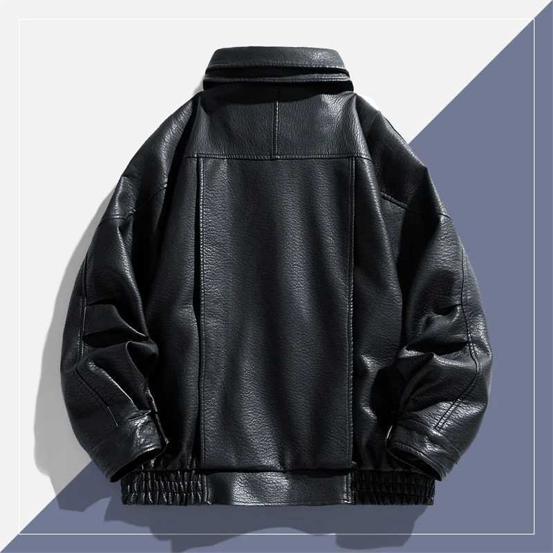 Autumn Winter New Outdoor Handsome Windproof Breathable Leather Jacket Comfortable Multi functional Trendy Jacket M260309