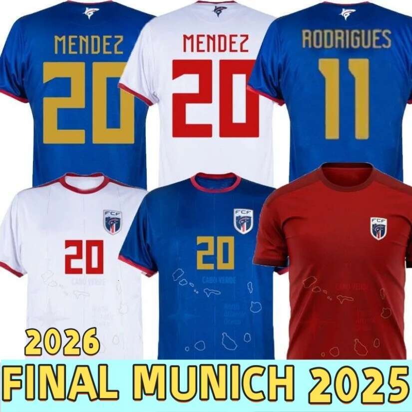 26 27 World Cup Cape Verde National Team Soccer Jerseys 2026 Fans Player Home Away RodriguesThird Editions Mendez Men Football Shirts