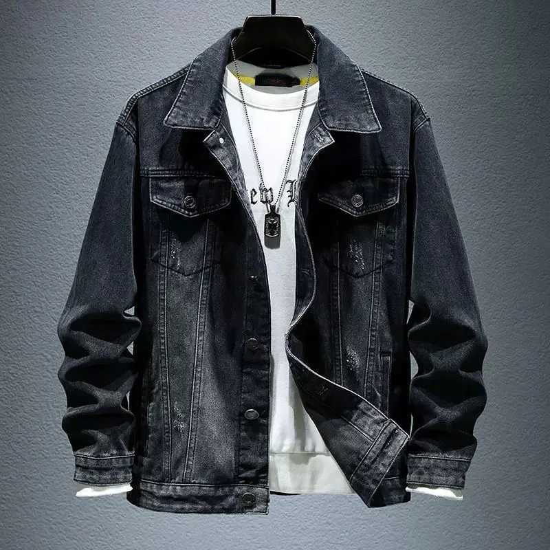 Spring and Autumn New Fashion Trend American Retro Motorcycle Denim Jacket Mens Loose Sports Large Size High-Grade Jacket M-4XL M260309