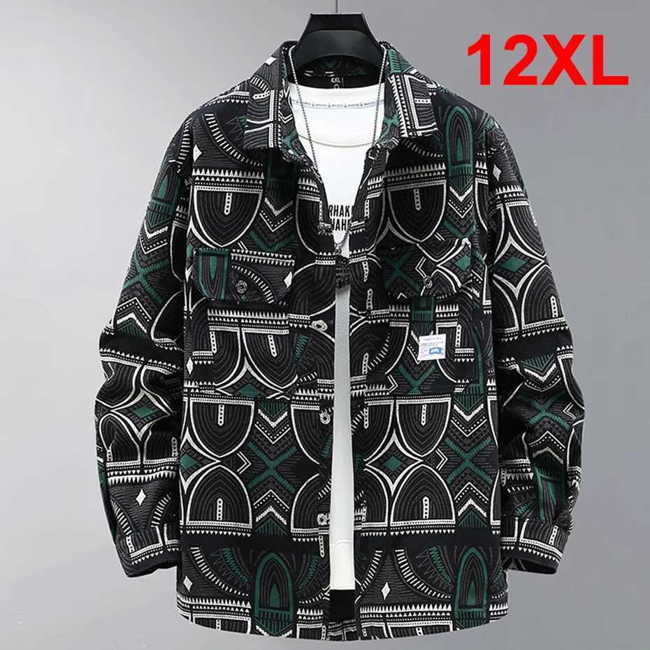 Vintage Denim Jacket Men Streetwear Cargo Jacket Coat Plus Size 11XL 12XL Spring Autumn Denim Coat Big Size 10XL M260309