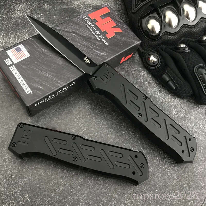 High Quality HK 14850 Multi-hunting Pocket Knife Sharp pocket knife D2 Blade Aluminium Alloy Handle Outdoor Tactical Hunting Survival EDC Tools 3300 4
