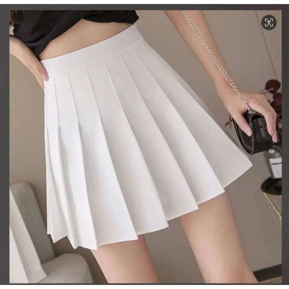 Solid Color Pleated for Women 2025 Summer New High Waist Slimming Spicy Girl College Style JK Short A-line Skirt XJ260309