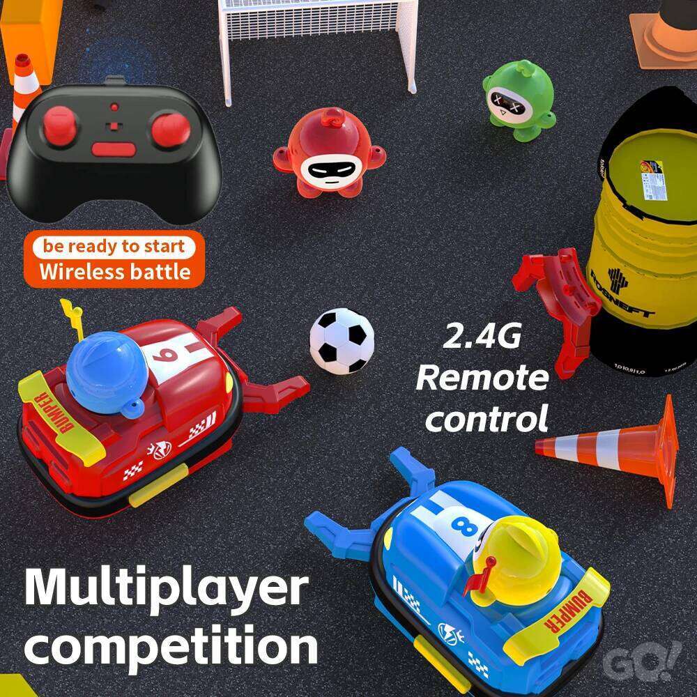 Remote Control Bumper Car Toy Two-Player Battle Racing Cars Parent-Child Competitive football Game birthday gift for kids C260306