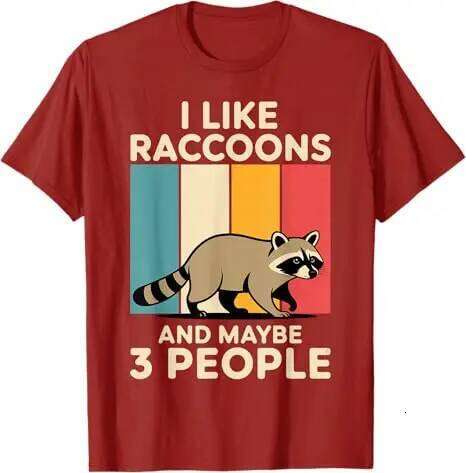 I Raccoons, and Maybe Three Other People Will Like Y2K Design Cute Raccoon Enthusiast T-shirts with Animal Prints.Y2K Top XJ260306
