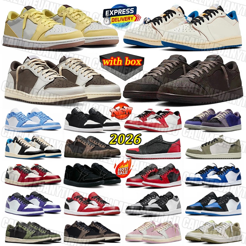 New Designer Shoes 1 1s Low Mens basketball shoes Reverse Mocha Leather rubber Womens Sneakers Brown Outdoor Trainers
