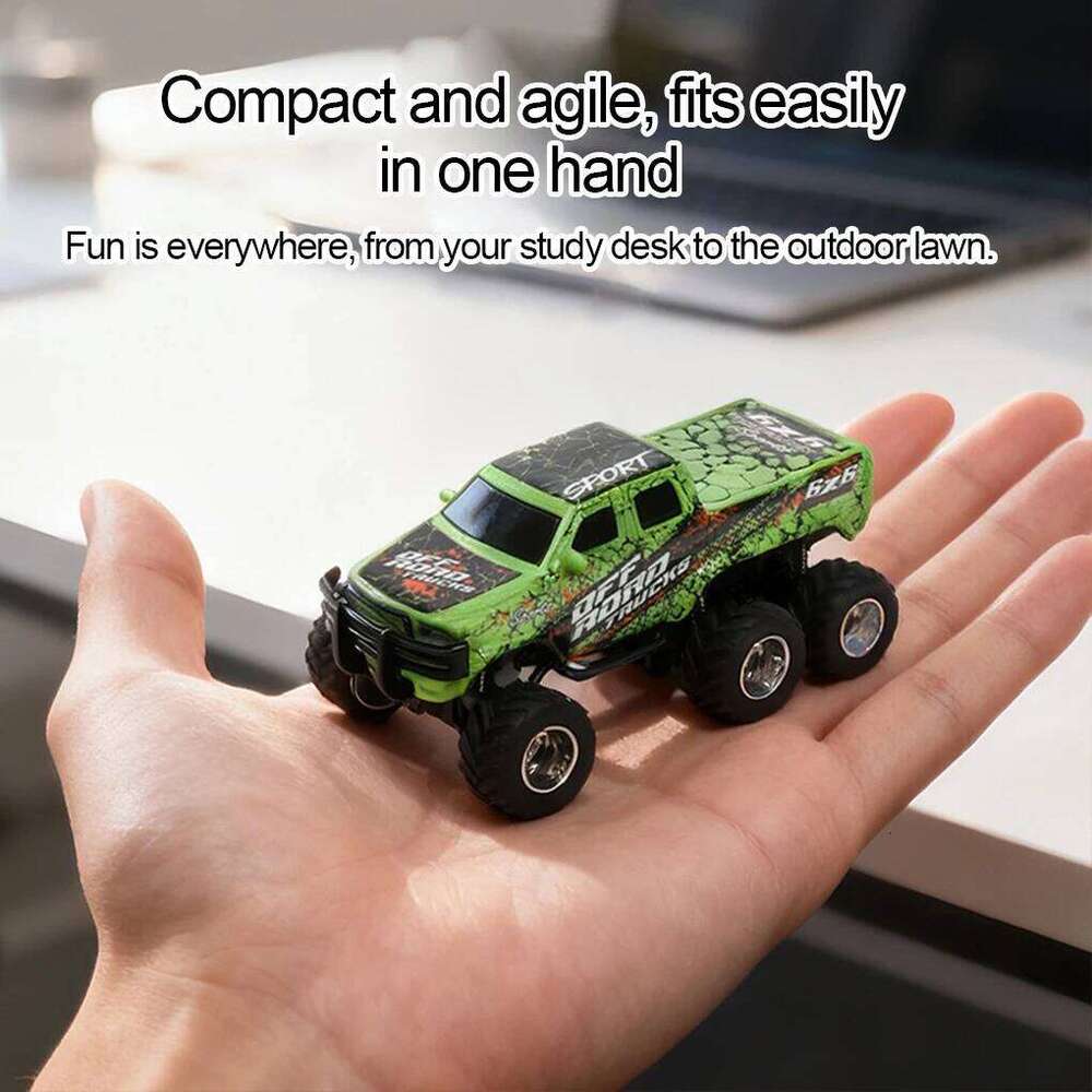 1/64 RC 2.4G Mini Off-road High-Speed 6-wheel Alloy Remote Control Car Rechargeable Belt Shock Absorption Boys Toys Gifts C260306