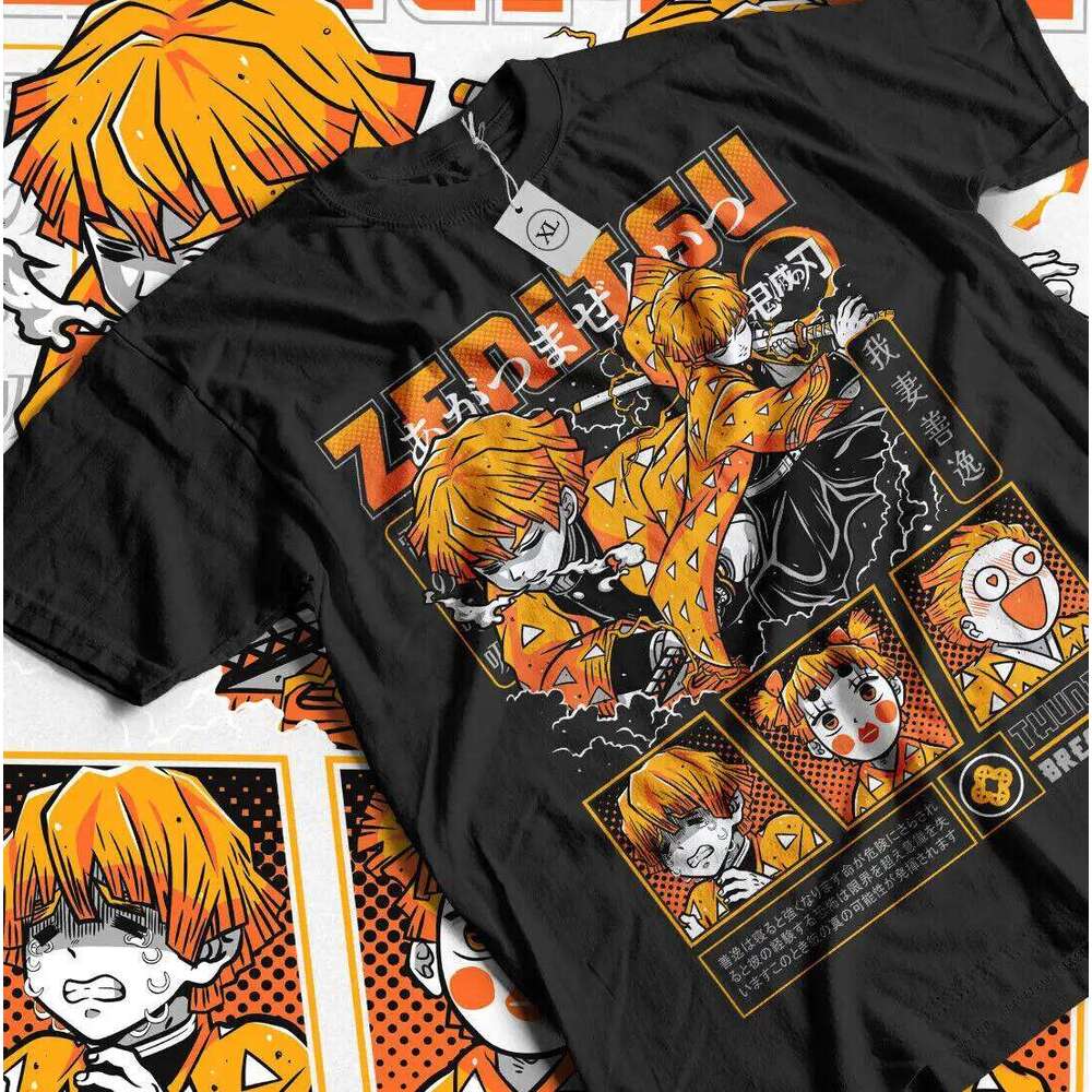 Agatsuma Zenitsu T-Shirt Demon Slayer Kimetsu No Yaiba Movie Halloween shirt XJ260306