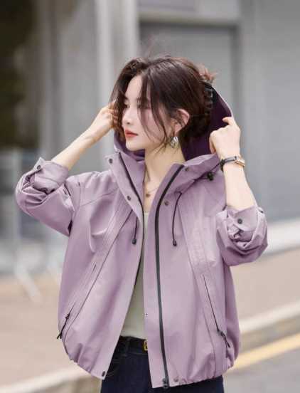 Short style windbreaker coat for women, new spring-autumn style women's clothing, elegant style, petite size, best-selling casual top coat H26030