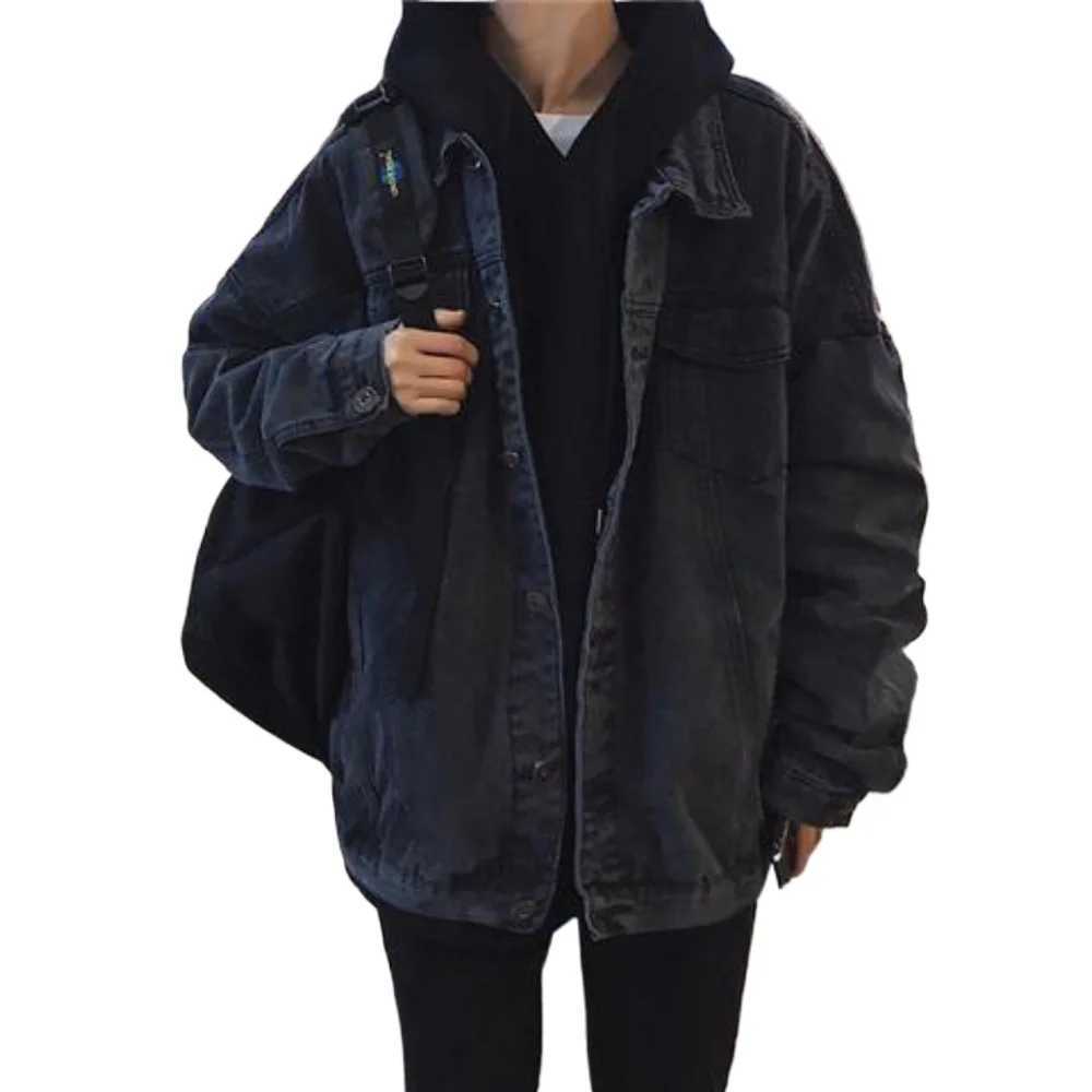 Retro Casual Loose Denim Jackets for Men Spring Autumn Korean Fashion High Street Jacket Coats Streetwear Men Clothing M260309