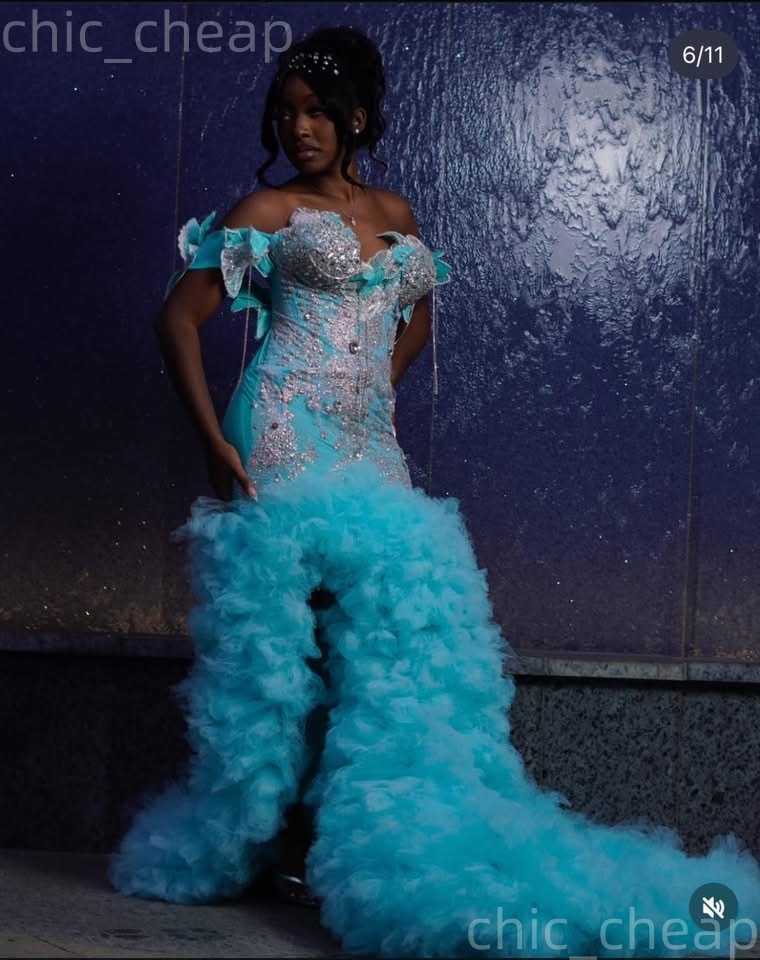 2K26 Hunter Green Prom Dress 2026 Mermaid Prom Dress Florals Appliques Beaded Tiers Evening Dresses Birthday Party Formal Receiption Gowns Dresses ZJ0 - view 3