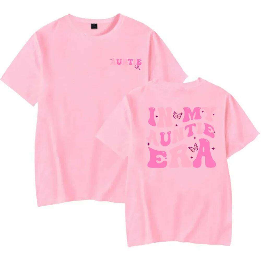 In My Auntie Shirt Era Shirts Funny Tshirt Baby Announcement for Aunt Tees Trendy Harajuku Casual Tops Y2k Top XJ260306
