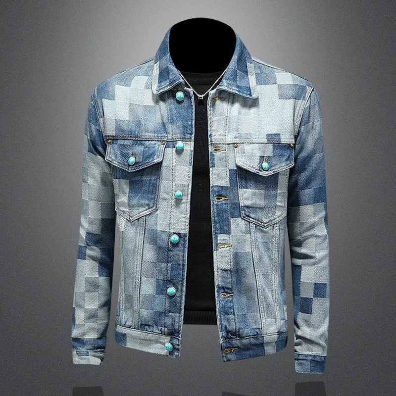 Mens Casual Cotton Denim Jacket 2026 Spring Autumn Youth Streetwear Retro Blue Color Jeans Cowboy Top Coat M260309