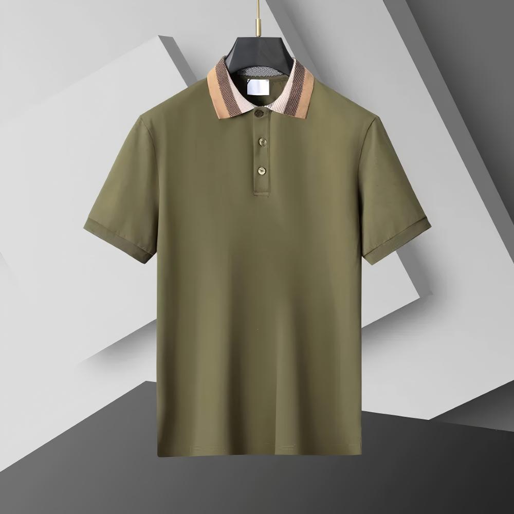 Mens Polo Shirt Fashion Men's T-shirt Luxury Polo Collar Breathable Top Summer Business Shirt US size S--XXL