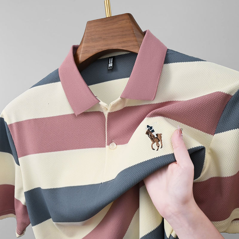 Luxury Brand Designer Clothes Ali Direct Supply Short Sleeve Polo Shirt Simple Turn-Down Collar Design Wrinkle-Resistant Non-Pilling Daily Commuting O