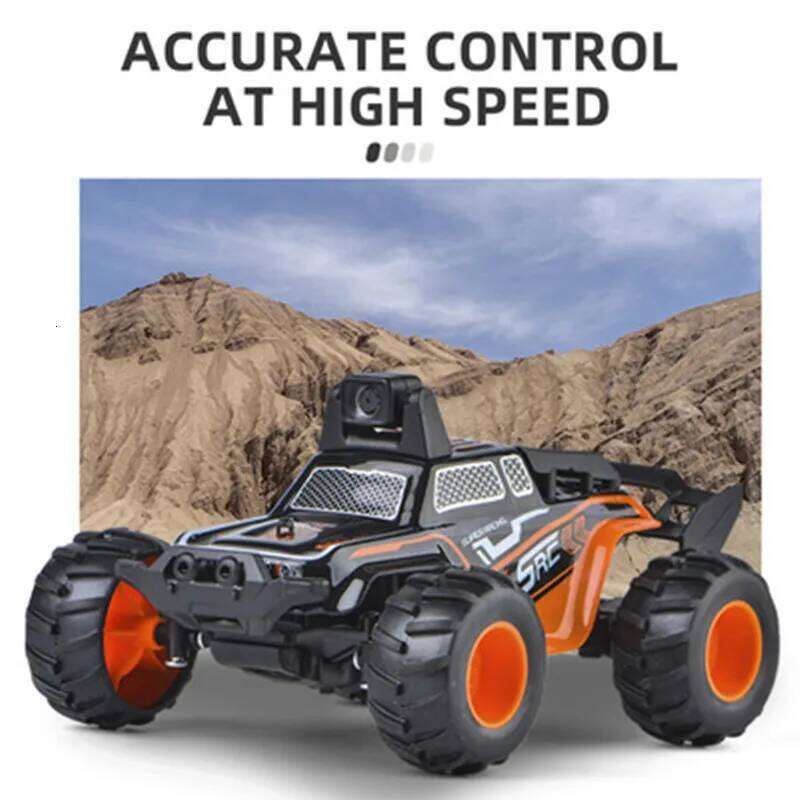 wifI FPV Mini Portable High Speed Off-Road RC 1:32 Strong Shock Absorber Video Camera Dual LED Light Remote Control Car Toy C260306