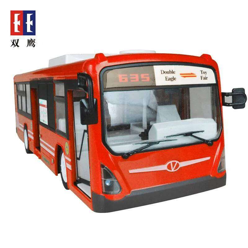 Double E 6Ch Rc for Boys Remote Control Bus Open Door with Sound Light Children Gifts 2.4G Electric Toys Car Model C260306