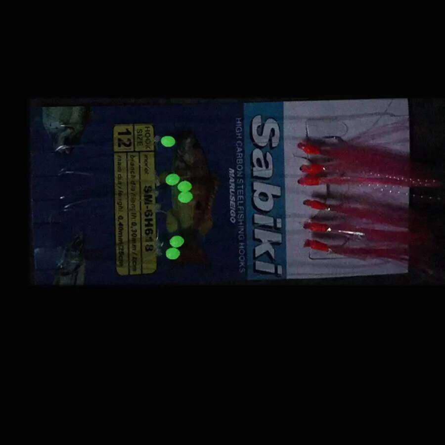 Mrlurion 3bags Fishing string for Mackerel sea water fishing lure tackle ,sabiki rig hooks with Flasher skin S260305