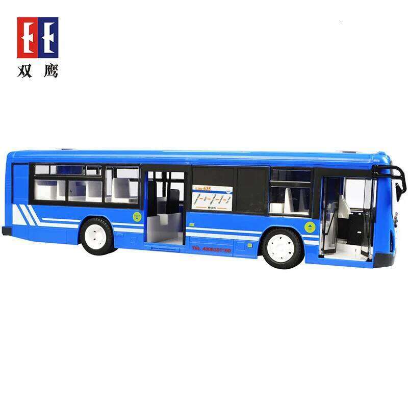 Double E 6Ch Rc for Boys Remote Control Bus Open Door with Sound Light Children Gifts 2.4G Electric Toys Car Model C260306