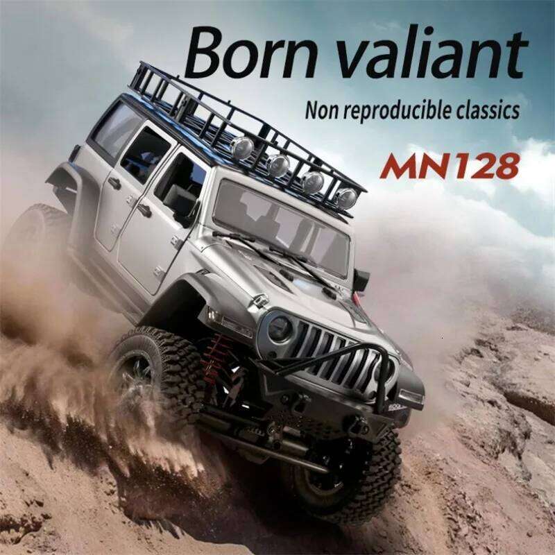1/12 MN128 RC Crawler 2.4G Climbing Buggy Professional LED Light Remote Control Vehicle Toys with 2 Batteries US shipping C260306