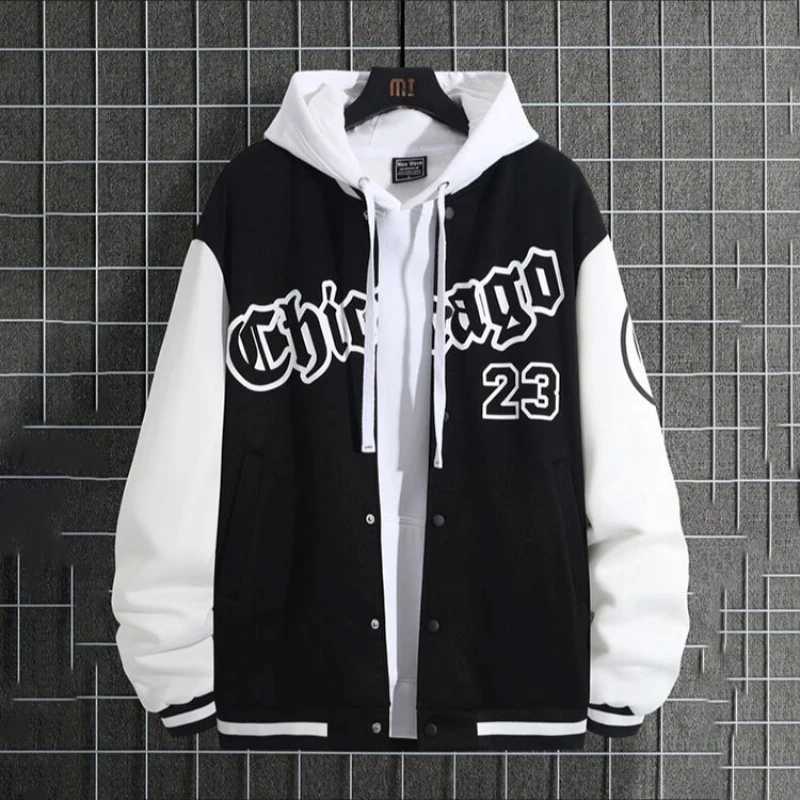 Mens Spring and Autumn Seasons Fashion Brand American Baseball Coat Loose Casual Jackets for Men M260309