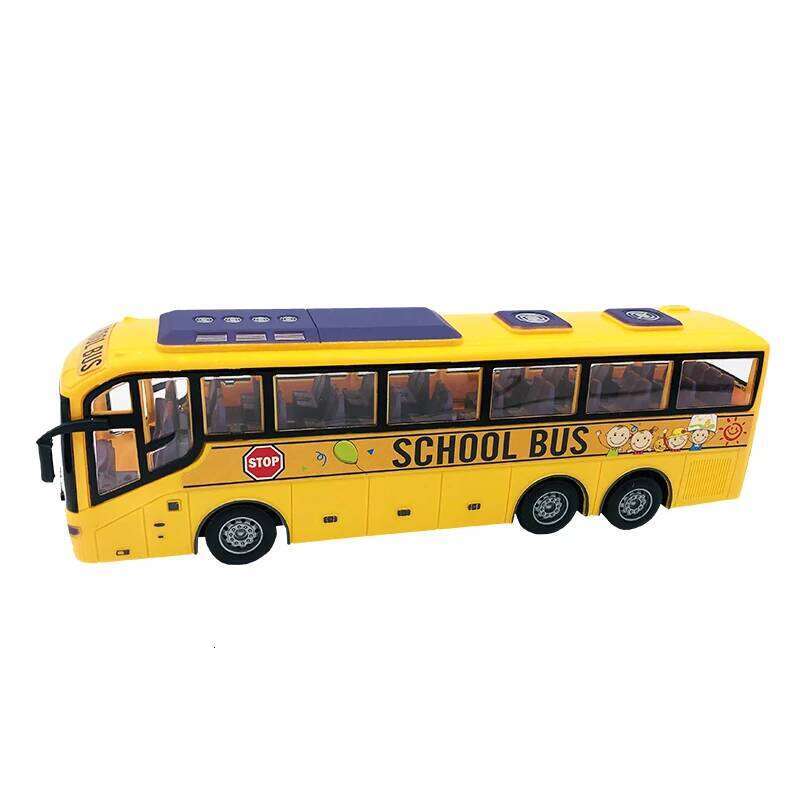 1/30 Rc Electric Remote Control Car with Light Tour Bus School City Model 27Mhz Radio Controlled Machine Kids Xmas Gift C260306